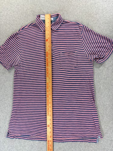 Polo Peter Millar cotone a righe manica corta (uomo piccola) rosa/blu - Foto 8 di 11