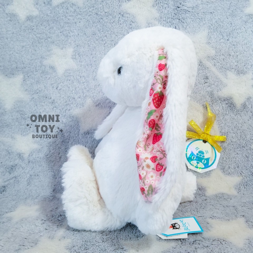 Sitting Rabbit Template AUTHENTIC Jellycat Blossom Cream Bunny Berry MEDIUM Strawberry Rabbit ...