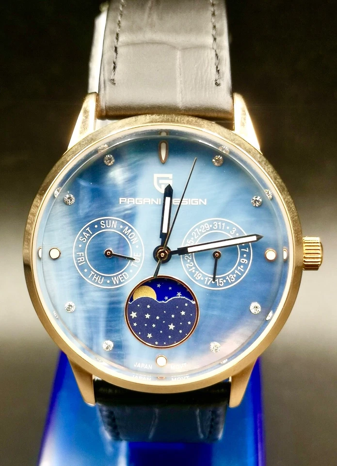 Nice PAGANI  DESIGN moon-phase lady Quartz watch. PD-2723L - Image 4 of 4