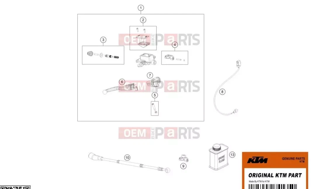 Husqvarna 150-501 Mirror Clamp Complete  OEM 24013005000