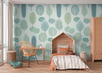 As Vliestapete Lilly & Luis Wald Blau 770711