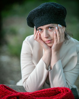 Winter Light Pink Hat, Beret Hat, Wool 