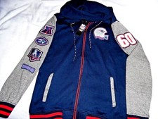 NEW ENGLAND PATRIOTS "NFL APPAREL" HOODED ZIPPER SWEATSHIRT MEN'S LARGE 75 NEW