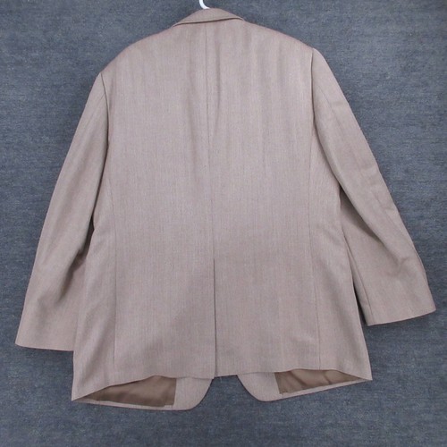 Jos A Bank Sport Coat Mens 48 Long Beige Herringbone Silk Camel Hair - Picture 5 of 9