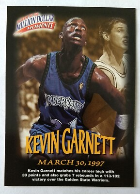 KEVIN GARNETT, 1997-98 FLEER MILLION DOLLAR MOMENTS #8 of 50