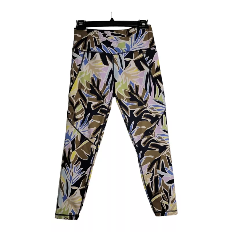 sweaty-betty power 7/8 length floral leaf gym leggings
