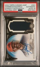 2024 TOPPS CHROME XANDER SCHAUFFELE DYNASTY PSA 10 AUTO PATCH #03/10 #DPA-XS1