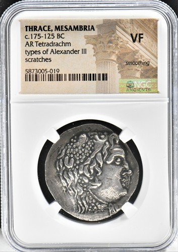 GRIECHISCHE MESSEMBRIA SILBER TETRADRACHM, 125 - 125 BC, NGC GRADE SEHR GUTER ZUSTAND - Bild 5 von 6