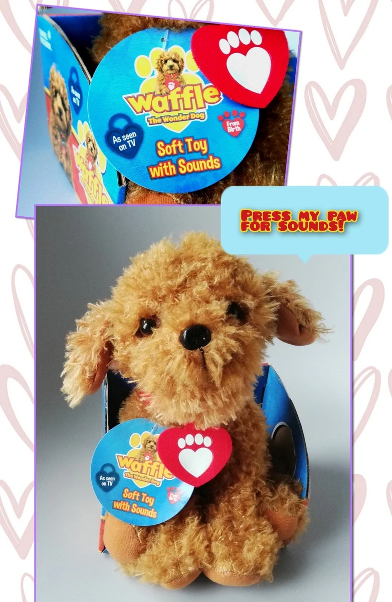 Waffle the wonder dog outlet soft toy with sounds