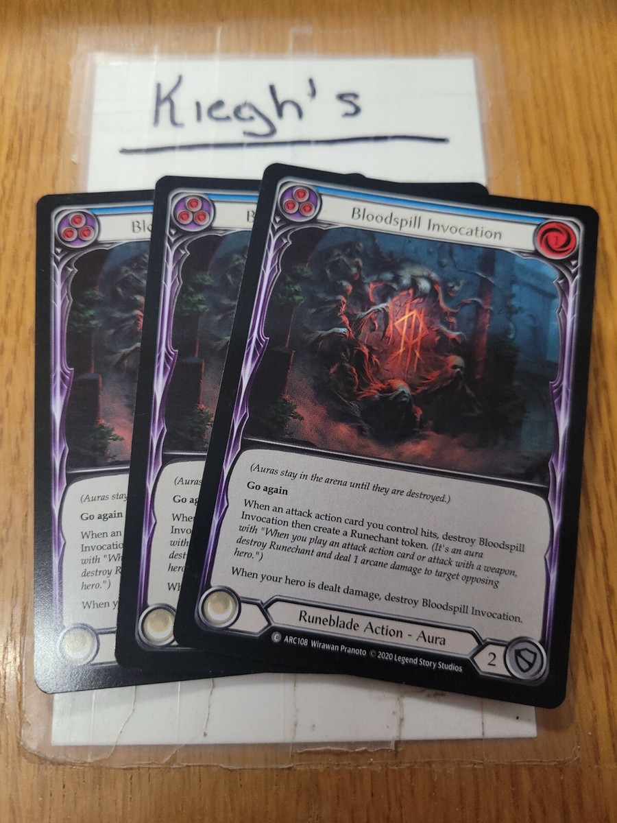 Flesh And Blood - Bloodspill Invocation x3 *ARC108 - Blue