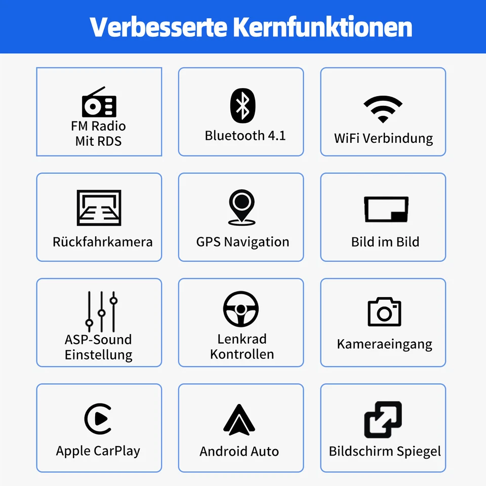 10.1" DAB+ Autoradio für VW Golf 7 VII Android14 Carplay NAVI GPS 4G+64GB BT KAM - Bild 3 von 4