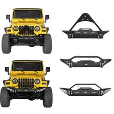 Off-road Textured Steel Front Bumper Bar W Led Light For Wrangler Jeep Tj 97-06 Off-road Textured Steel Front Bumper Bar W Led Light For Wrangler Jeep Tj 97-06
