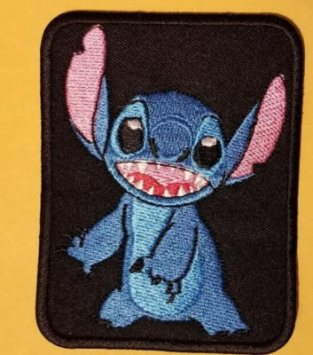 Stitch Embroidered Biker Patch Worldwide shipping approx 2.75x3.5''