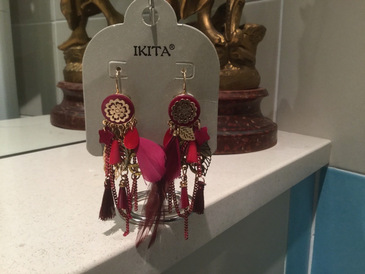 Boucles D'oreilles Fleurs Ikita - Neuves Avec étiquettes, Bijou Fantaisie