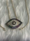 Rhinestone Eye Lariat Necklace & Beaded Bracelet  — photo 6