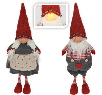 Traditionell Weihnachten Gonk - LED Aufleuchten Gesicht Puppe Ornament