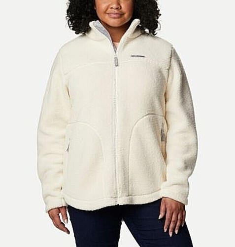 Columbia Ladies' West Bend Sherpa Full-Zip Fleece Jacket 1939901 - Chalk Size 1XL