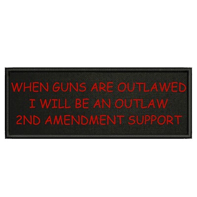 2nd AMENDMENT PATCH US CONSTITUTION GUN RIGHTS embroidered Iron Sew-On SECOND 2A