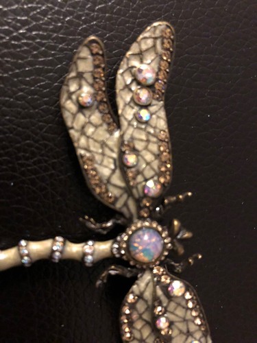 Amazing Joan Rivers  Dragonfly Rhinestone Brooch 15Th Anniversary Enamel - Picture 5 of 7