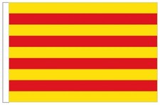France Catalonia Sleeved Courtesy Flag ideal for Boats 45cm x 30cm