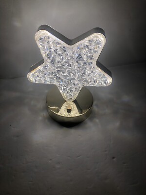 Star Night Light Lamp Glittering Crystal Look Table Lamp Lite  Read