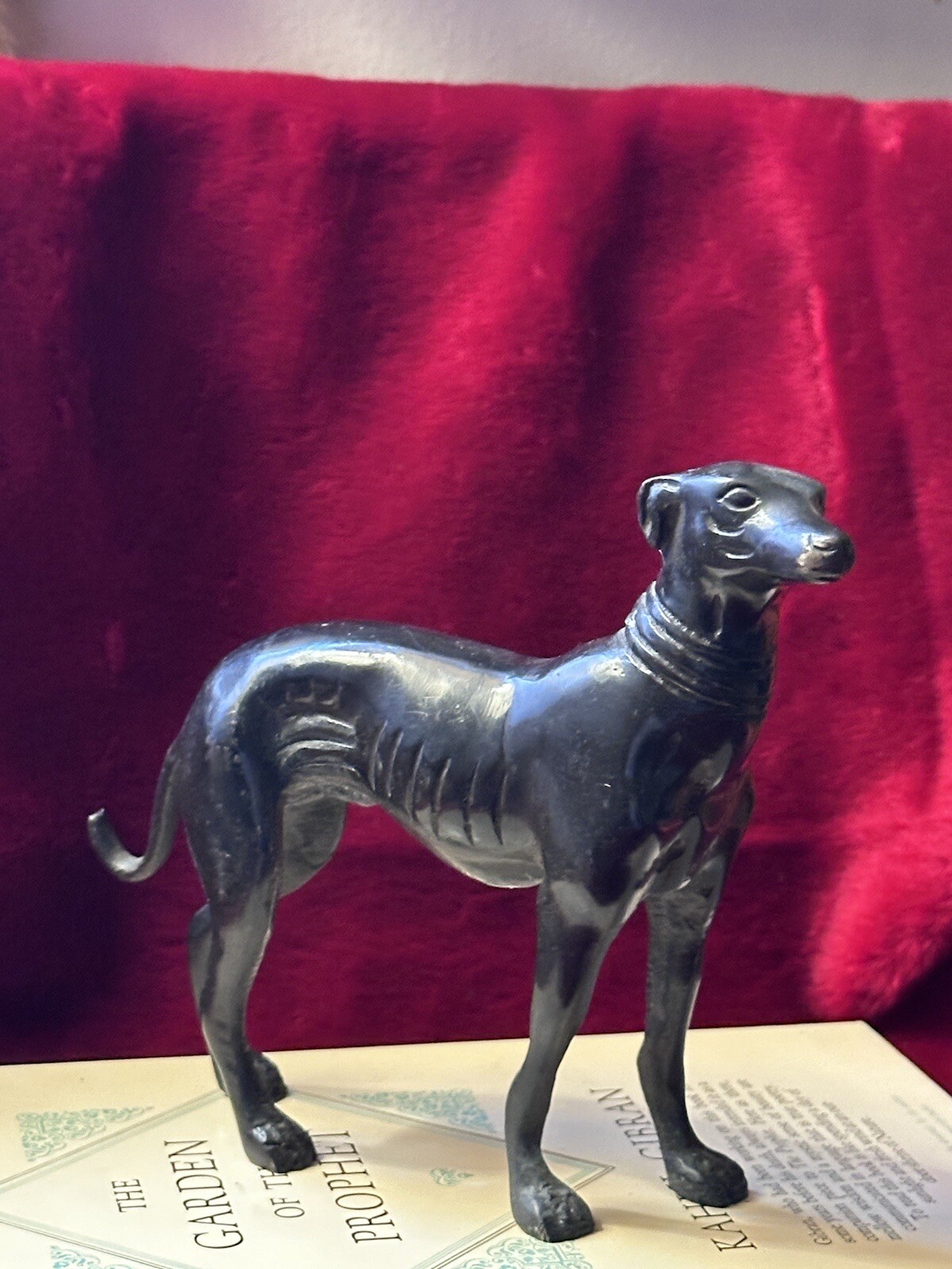 Vintage Bronze Figure Greyhound / Whippet Dog