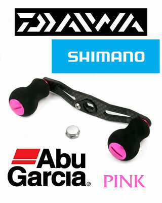 abu garcia baitcaster pink Shimano Daiwa Abu Garcia PINK CARBON FIBER Baitcaster Fishing Reel Handle  KIT
