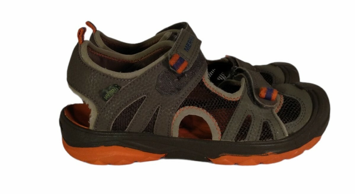 Merrell ML Sandalo Scarpa Acqua Idro Rapida Ragazzo Gunsmoke Arancione Bambino Taglia 4M Us