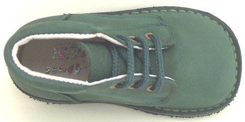 DE OSU - Spain -Boys/Girls Green Leather Chukka Boots - Shoes -European -Size 4 - Picture 2 of 5