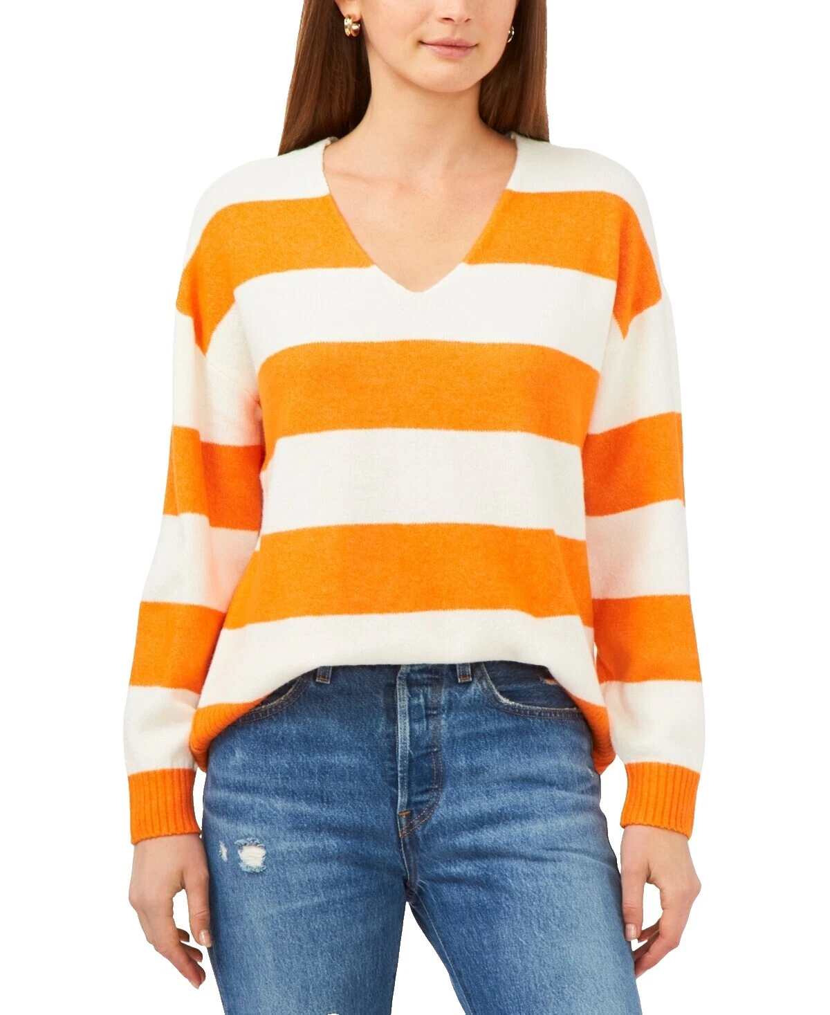 Vince Camuto Polyester Striped Sweaters for Women