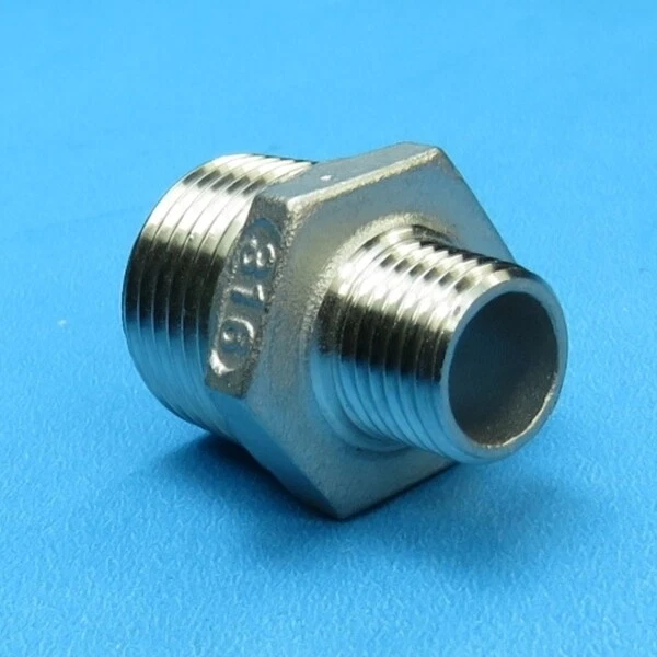 HÖRR EDELSTAHL Edelstahl Gewindefitting Reduzierung 1/4" - 2" Zoll Außengewinde Reduziernippel