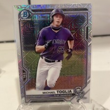 2021 Bowman Chrome Michael Toglia Prospect Mojo Refractor #BCP185 Rockies