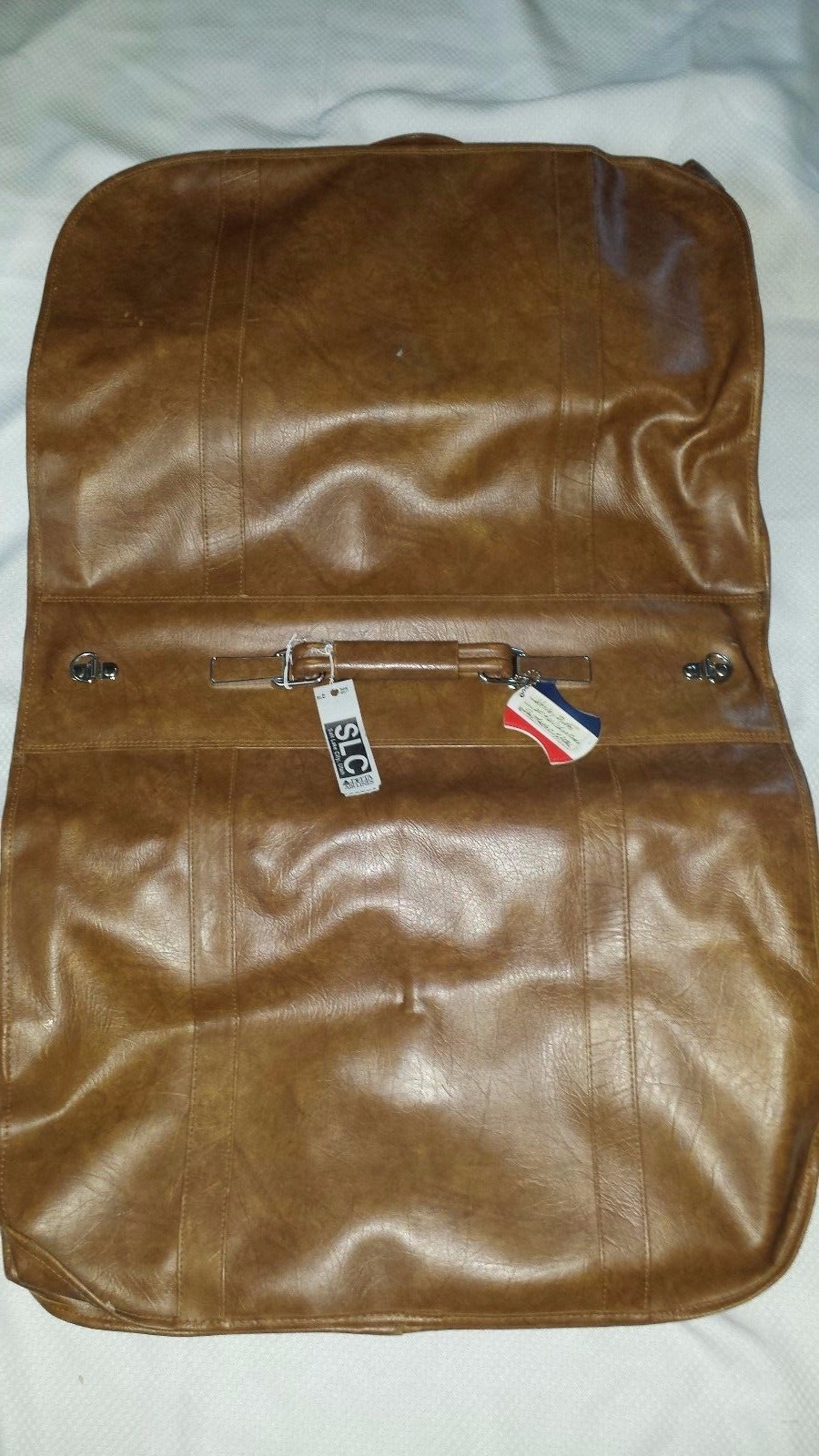 Vintage American Tourister Luggage Garment Suit Bag Faux Leather Brown 39x24 eBay
