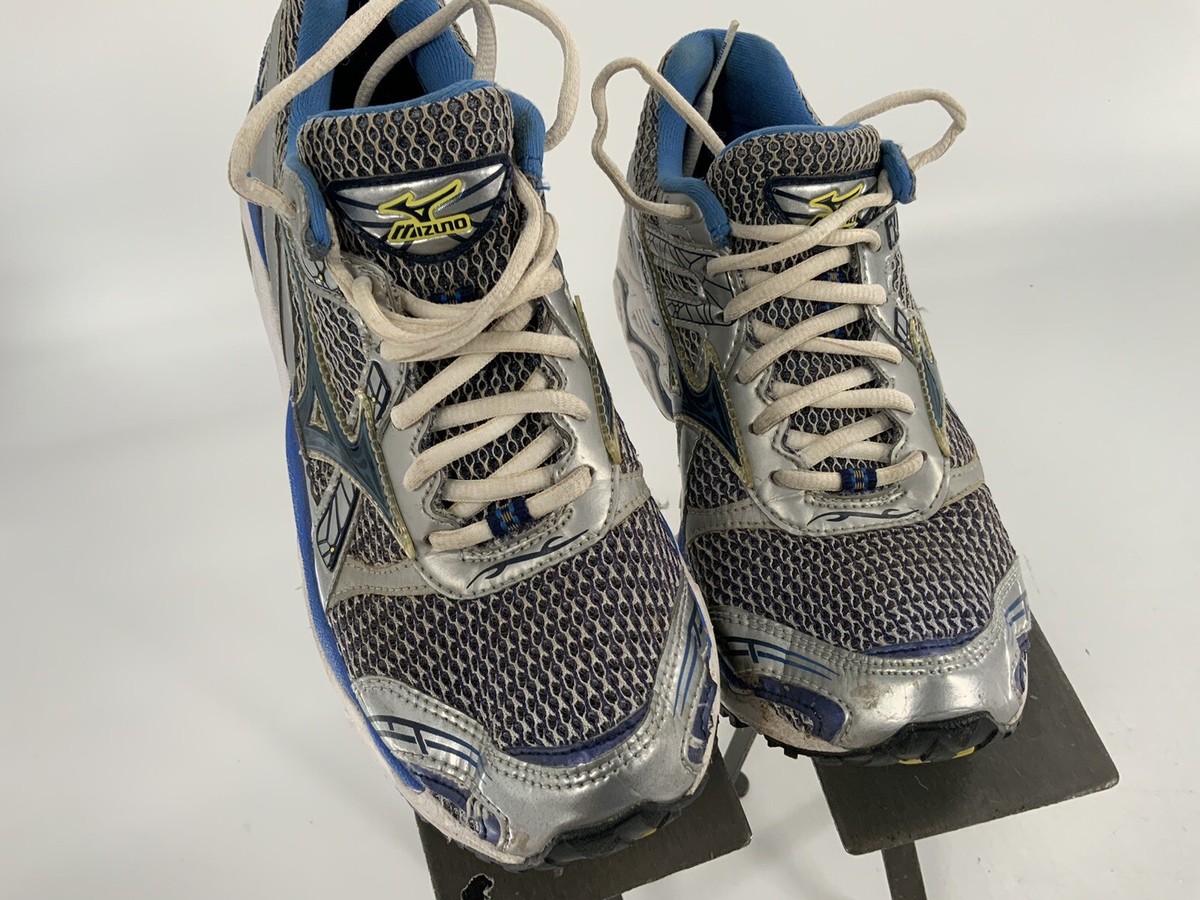 Mizuno Wave Nirvana 7 sz 8 Women Silver Blue Running Shoes