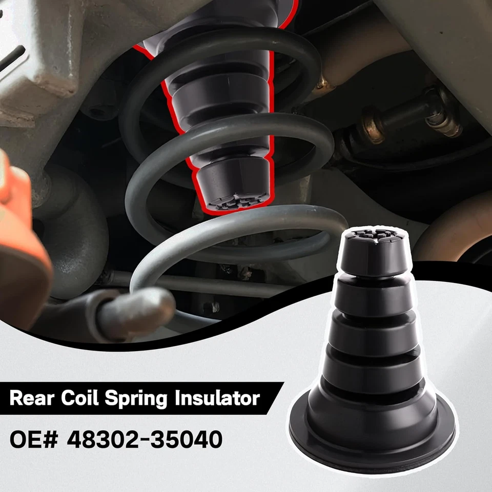 2X Isolador de Mola Bobina Traseira Compatível com Toyota 4Runner Toyota FJ Cruiser - Imagem 3 de 4