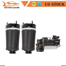 3PCS Air Suspension Kit Air Spring & Compressor For Mercedes ML350 ML550 GL450