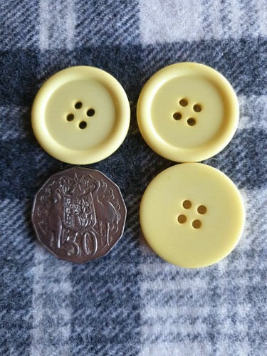 Large Craft Buttons 34mm Decorative 5pcs Mixed Classic 4 Hole ~ 10 colours - Picture 30 of 40