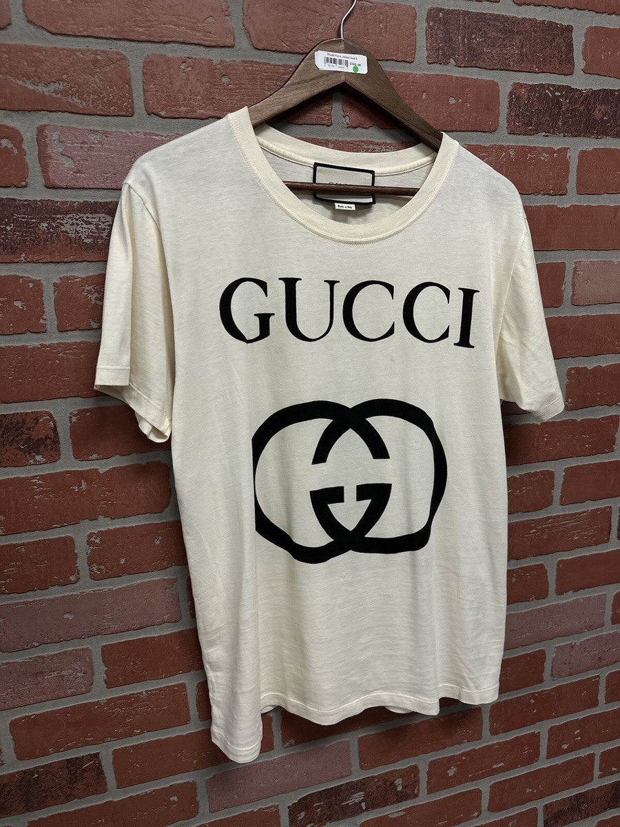 Size XS - Gucci 100% Authentic Oversized Cream T-Shirt With