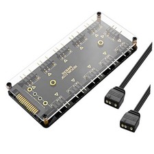 5V 3PIN ARGB Splitter HUB,1 to 10 Way LED Fan HUB Controller with 50CM
