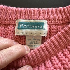 Partners by Mervyns Women s Vintage Pink Knit Sweater Large
