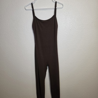 7day WKND Backless Jumpsuit Size Medium Brown Shelf Bra