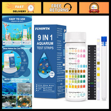 9-in-1 Aquarium Test Strips for Freshwater Fish Tank - 150ct Water Quality Kit
