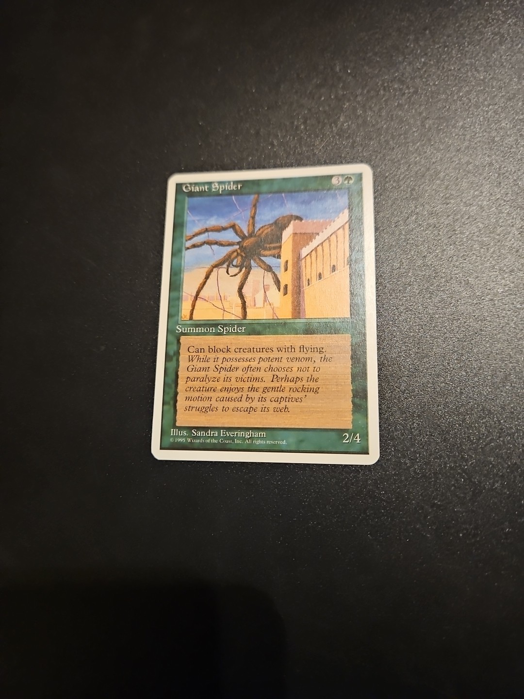 Magic The Gathering  Green Giant Spider  1995 Nm Never Played