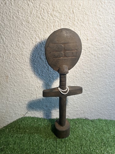 Vintage Akuaba Fertility Figure - ASHANTI - Ghana, Tribal Art, Wood Carved 11.5” - Picture 3 of 11