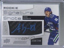 2018 Upper Deck Engrained Rookie Signature Shots 239/249 Adam Gaudette Auto xp6