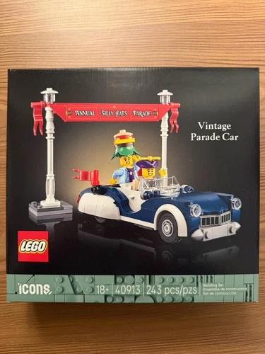 Lego 40913 ICONS Vintage Parade Car, 243 pcs, Silly Hats, New Sealed In Box