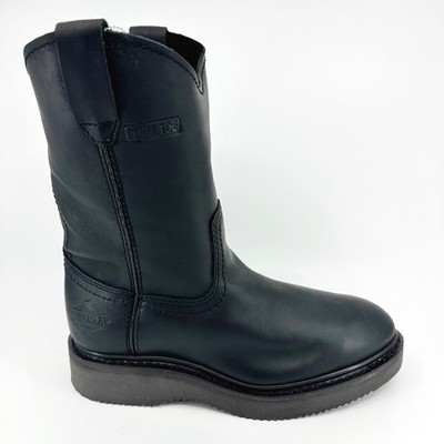 Bonanza Black Leather Round Toe Boots Bonanza Frontier 8-Inch Black Dual Work Boot main image 3