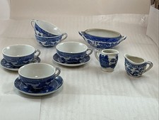 Blue Willow Japan Child's Tea/Dish Set - 11 Pc. Set Of Different Pieces