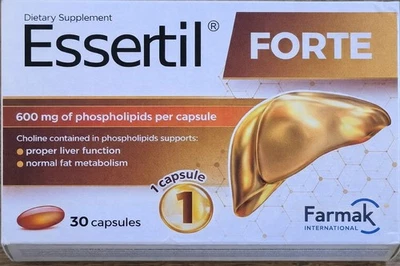 FARMAK Essetil Forte 600mg 30x Choline capsules