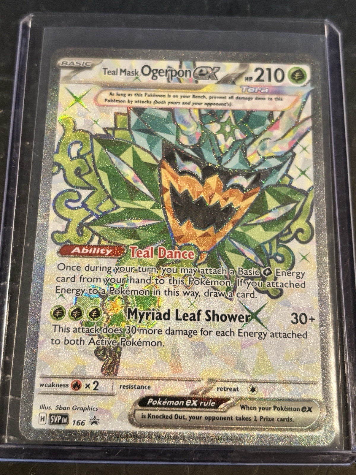Teal Mask Ogerpon ex SVP 166 Scarlet & Violet Black Star Promo Pokemon Card NM